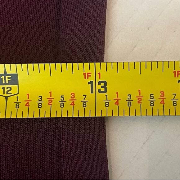 Anthropologie Nicole Miller Burgundy Minimalist Feminine Midi Dress NWOT Size 6 - Picture 10 of 12